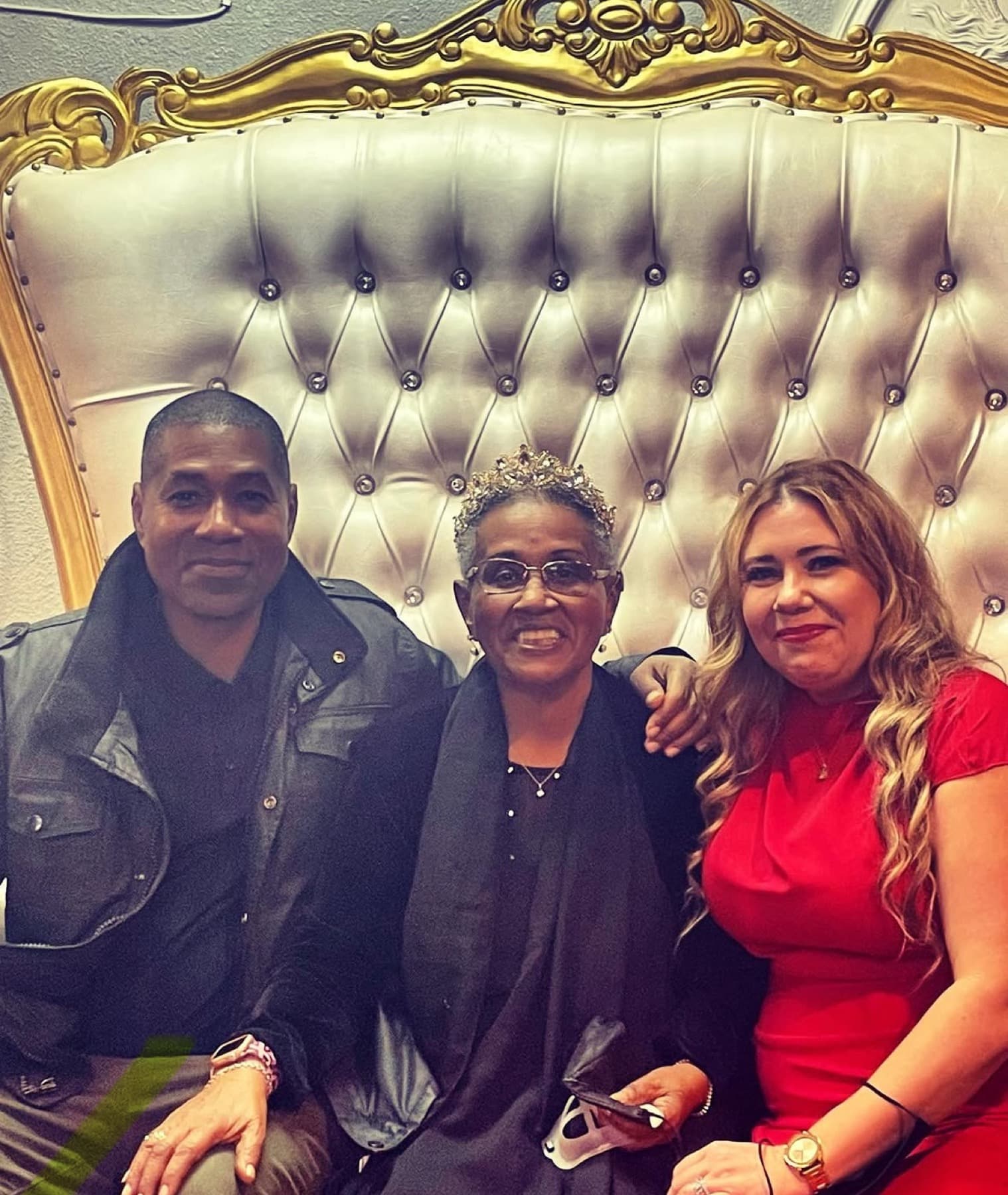 Carrie Phillips with family in a formal portrait