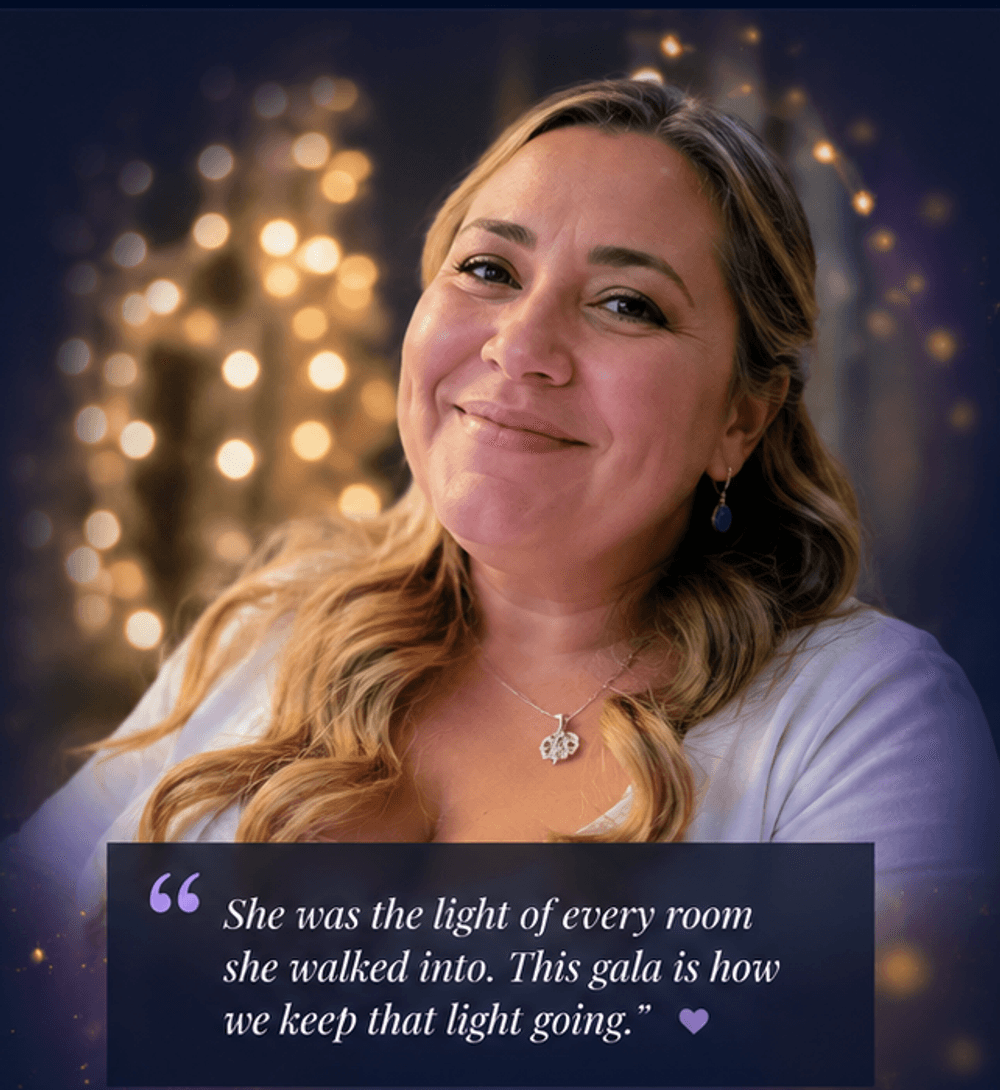 Carrie Phillips smiling at a holiday gathering